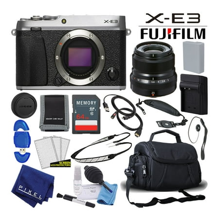 Fujifilm X-E3 X-Series 24.3 MP Mirrorless Digital Camera w/ XF 23mm Lens (Silver) Mid-Range (Best Mid Range Mirrorless Camera)