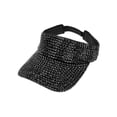 thumbnail image 1 of Top Headwear Full Rhinestone Sun Visor - Black, 1 of 1