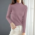 thumbnail image 2 of Fgnfyis Elegant Turtleneck Sweater for Women Slim Fit Long Sleeve Knit Pullover Soft andWarm Winter Top Ideal for Casual Wear andLayering Coffee L, 2 of 3