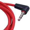 thumbnail image 4 of Cable de audio auxiliar para coche, 4 unidades, 3,5 mm, 1/8 de pulgada, macho a macho, 4 polos, para grabar auriculares, color rojo, 4 of 8