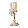 thumbnail image 3 of Portavelas de cristal con forma de pétalo, centro de mesa, decoración del hogar, candelabro de Pilar delicado, regalo de inauguración de la casa para S, 3 of 9