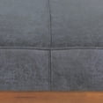 thumbnail image 3 of Temzyl Modern Microfiber Cocktail Ottoman with Wood Frame, Navy Blue and Walnut, 3 of 7