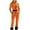 Orange, variant on ZACPNCV Womens Fashion Stretchy Bodysuit Long Sleeve Solid Color Slimming Jumpsuit High Neck Yoga One Piece No Belt