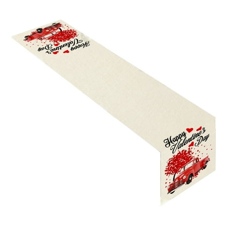 

amousa Valentine s Day Decoration Knitted Cloth Table Flag Table Cloth Table Decoration