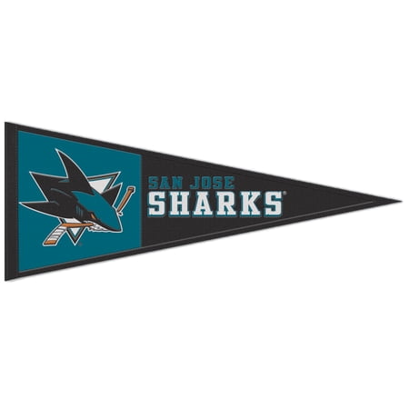 WinCraft San Jose Sharks 13 x 32 Retro Logo Wool Pennant