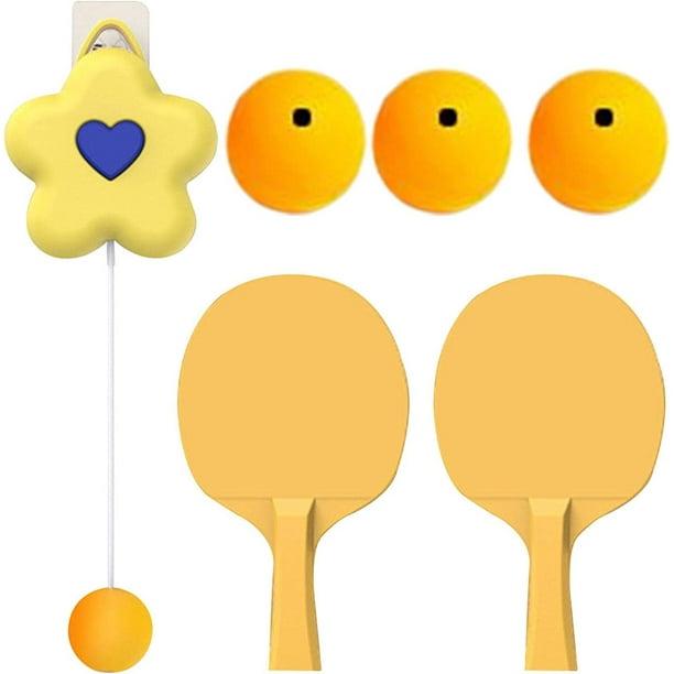 Fiudx Set de Entrenamiento de Tenis de Mesa para Interiores, Equipo Portátil de Autoentrenamiento, Altura Ajustable para Todas Las Edades, Ejercicio Divertido para La Familia, Actividad Deportiva En
