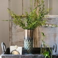 thumbnail image 5 of Blue Gold Grid Pattern Glazed Ceramic Vase Collection, 5 of 10