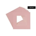 thumbnail image 2 of Soft Pink Acid Free 7x7 Square Picture Frame Mat with White Core Bevel Cut for 5x5 Pictures - Fits, 2 of 3