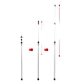 thumbnail image 4 of IWMango 2.3m Aluminum Alloy 3 Section Retractable Outdoor Shelter Canopy Tent Support Rod Upright Pole, 4 of 13