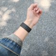 thumbnail image 5 of Magnetic Watch Band Compatible for iWatch Series 10 9 8 7 6 5 4 SE 3 2 1, Classic PU Leather Sport Strong Magnetic Buckle Watch Strap Band for Apple Watch 38mm/40mm/41mm/42mm, Black, 5 of 7