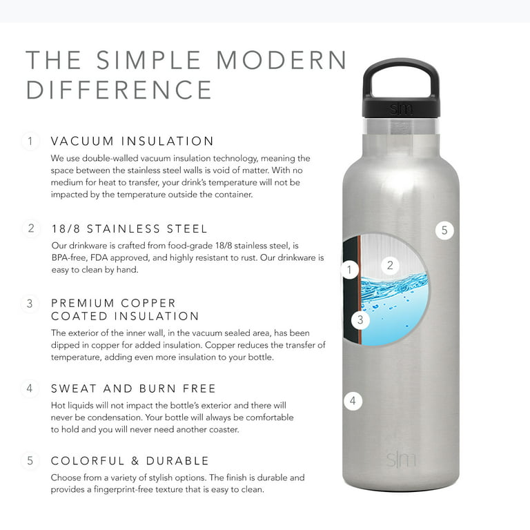 Simple Modern 12oz Ascent Water Bottle - Stainless Steel Hydro w