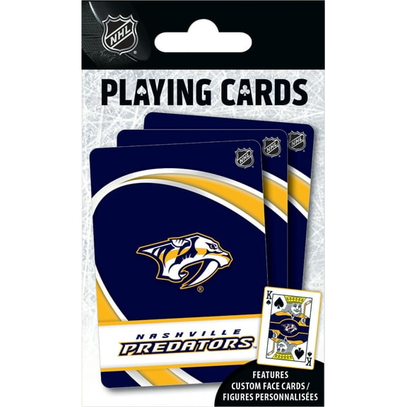 MasterPieces Officially Licensed NHL Nashville Predators Playing Cards - 54 Card Deck for Adults