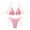 Pink, variant on Women's Thin Strap Triangle Bikini Set Adjustable Straps Comfortable Fabric Beach Pool Wear Green M
