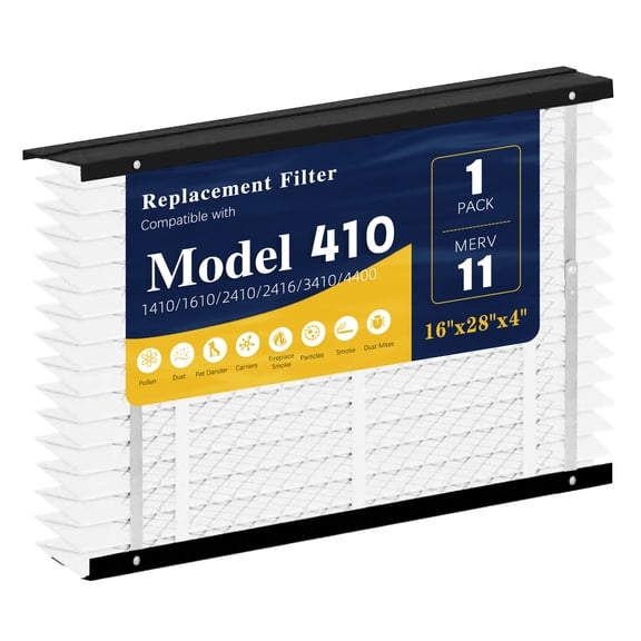 1 Pack 410 Replacement Filter, Compatible with AprilAire 410 Whole House Air Purifiers Models,1410,1610,2410,2416,3410,4400,MERV 11 HVAC Furnace Filter Replacement,Actual Size:16"x28"x4" Air Filter
