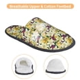 thumbnail image 3 of KLL Lilies Flowers Slippers for Women Men House Slip on Indoor Outdoor Bedroom Furry Fleece Lined Ladies Comfy Anti-Skid Rubber Hard Sole-Medium, 3 of 8