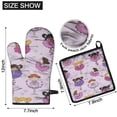 thumbnail image 6 of Ballet Princess Girls Pattern Kitchen Oven Mitt and Pot Holder Sets 2 Pcs for Baking, Cooking and Grilling, Heat Resistant Up To 392 °F, 6 of 7