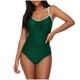 thumbnail image 1 of Traje de Baño de Manga Larga de las Mujeres Color Sólido Sexy Suspender Traje de Baño de una Pieza, Poliéster Bikini, 1 of 6
