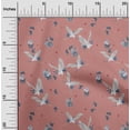 thumbnail image 1 of oneOone Viscose Chiffon Fabric Dot|Floral & Stork Bird Print Fabric BTY 42 Inch Wide, 1 of 4