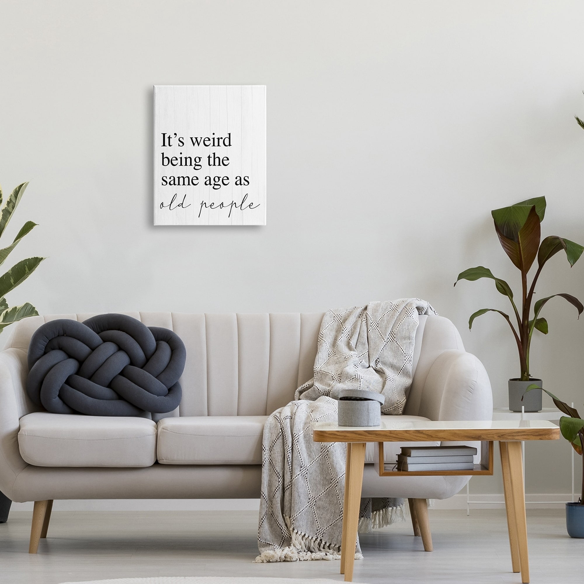 Stupell Industries Same Age as Old People Wisdom Seniority Sign,16 x 20, Design by Daphne Polselli