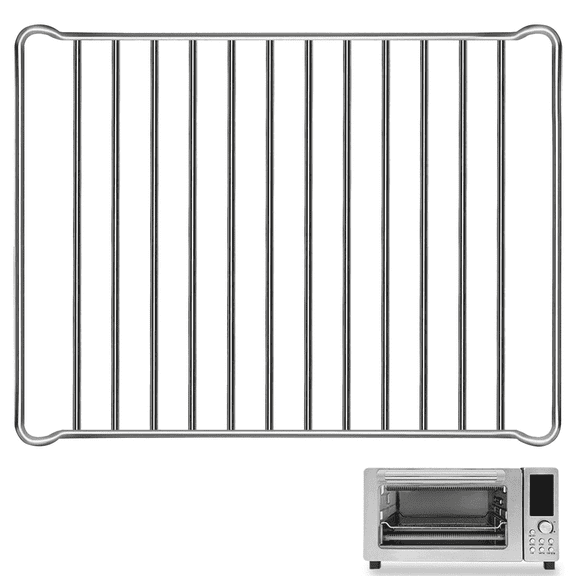 GCQ Stainless Steel Wire Cooking Rack for Nuwave Bravo 10-in-1 21 QT Air Fryer Toaster Oven, 13 x 10.6 Inch Square Oven Rack Air Fryer Oven Replacement Accessories, Dishwasher Safe