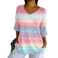 thumbnail image 4 of WCJM Football Shirts for Womens Shirts Women's Breast Cancer Awareness Print Shirt V Neck T Shirt, 4 of 5