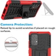 thumbnail image 5 of Phone Case for Samsung Galaxy A32 4G 6.4 inch with Tempered Glass Screen Protector Cover and Stand Kickstand Hard Rugged Hybrid Cell Accessories Glaxay A 32 32A S32 G4 SM-A325M/DS Cases Girl Black Red, 5 of 16