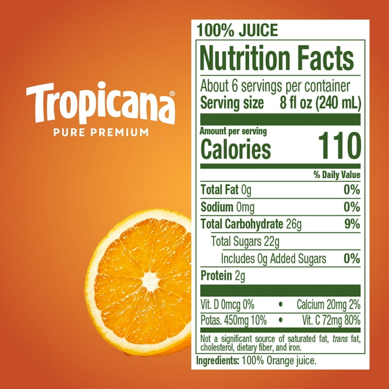 Fresh squeezed orange juice nutrition online