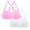 Tropical Pink / Platinum Silver, variant on Wonder Nation Girls Soft & Smooth Padded Scoop Bralette, 2-Pack, Sizes XS-XXL
