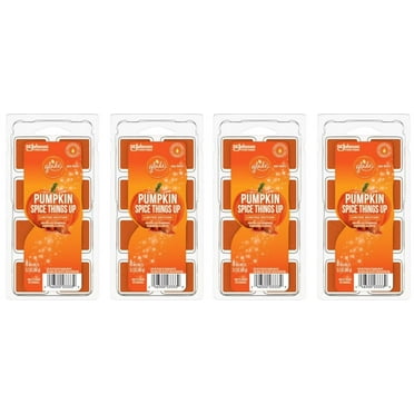 Glade Wax Melts Air Freshener, Scented Candles with Essential Oils for Home and Bathroom, Pumpkin Spice things Up, 4 Packs