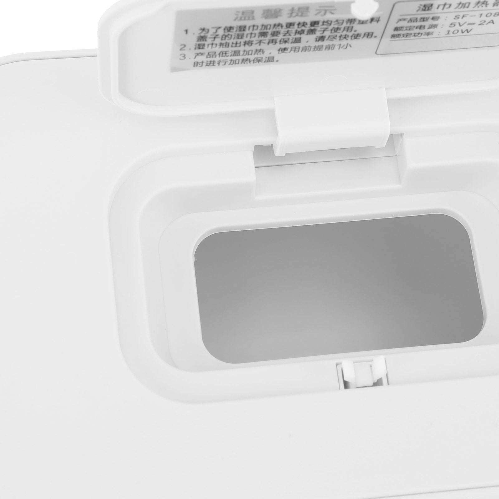 Suodoka Compact Wipes Warmer Portable Baby Wet Wipes Dispenser for Vehicle and Home Use White Constant Temperature Heating Box (8.66 in / 22.0 cm)