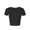 thumbnail image 3 of FashionMille Womens Basic Scoop Neck Short Sleeve Crop Top, 3 of 3