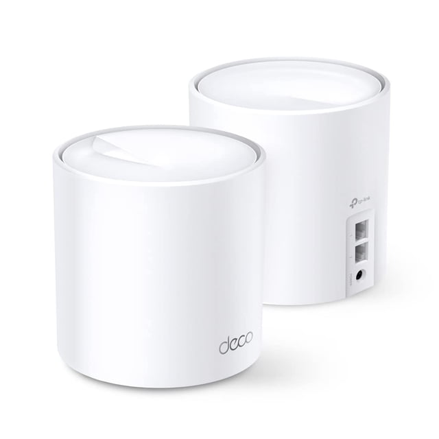 Sistema de enrutador de malla TP-Link Wi-Fi 6 AX3000 | 2- Enrutadores de malla | Deco W6000 (paquete de 2) | 5000 pies cuadrados de cobertura WiFi (renovada)