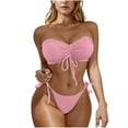 thumbnail image 1 of Trajes de baño tankini para mujer Trajes de baño de dos piezas con tirantes ajustables y espalda descubierta de color liso para mujer Trajes de baño para mujer Trajes de baño tankini para mujer, 1 of 5