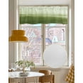 thumbnail image 4 of Green Kitchen Valances for Windows Farmhouse Linen Window Valance Curtain for Living Room Window Treatment Ombre Modern Oil Painting Aesthetics Abstract Art Valance Rod Pocket Topper, 54 x 18 Inch, 4 of 6