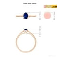 thumbnail image 5 of ANGARA Natural Prong-Set Oval Sapphire Cathedral Solitaire Ring in 14K Rose Gold for Women (Size-6x4mm) | September Birthstone, Anniversary, Jewelry Gift for Women | Natural Blue Sapphire Ring, 5 of 9