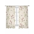thumbnail image 2 of Sheer Curtains 63 Inches Long, Flower Leaves, Light Filtering Window Curtains for Living Room, Farmhouse Country Flower Bud Watercolor Rod Pocket Voile Sheer Curtain Drapes, 52"W x 63"L, 2 Panels, 2 of 8