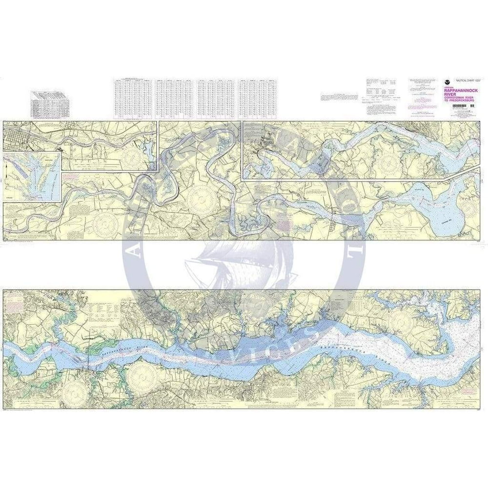 NOAA Nautical Chart 12237 Rappahannock River Corrotoman River to