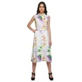 thumbnail image 1 of Moomaya Womens Sleeveless Lapel Collar Dress With Pockets Printed Summer Wear, 1 of 4