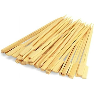  200 PCS Bamboo Skewers for Appetizers, 4.7 Inch Toothpicks,  Cocktail Picks for Drinks, Fruit Kababs, Sausage, Barbecue Snacks, Natural  Wooden Paddle Skewer Mini Food Sticks, Charcuterie Accessories : Patio,  Lawn & Garden