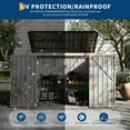 thumbnail image 2 of Trash Can Enclosure Outdoor – 3x6 FT Metal Garbage Can Storage Unit with Lockable Lid, Weather-Resistant Patio Organizer for 2 Cans, 2 of 8