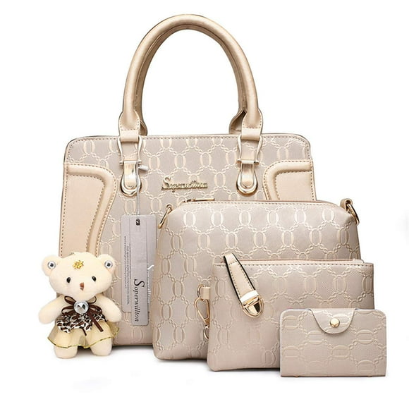 Set de bolsos a la moda, bolso de hombro Soperwillton Tote, 4 piezas