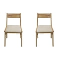 thumbnail image 1 of Ilios Innova | Paquete de 2 Sillas de Comedor Sira, Estructura de Madera de Caucho, Diseño Minimalista Mid-Century con Asiento de Tela Acolchado Beige, 1 of 9