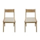 thumbnail image 1 of Ilios Innova | Paquete de 2 Sillas de Comedor Sira, Estructura de Madera de Caucho, Diseño Minimalista Mid-Century con Asiento de Tela Acolchado Beige, 1 of 9