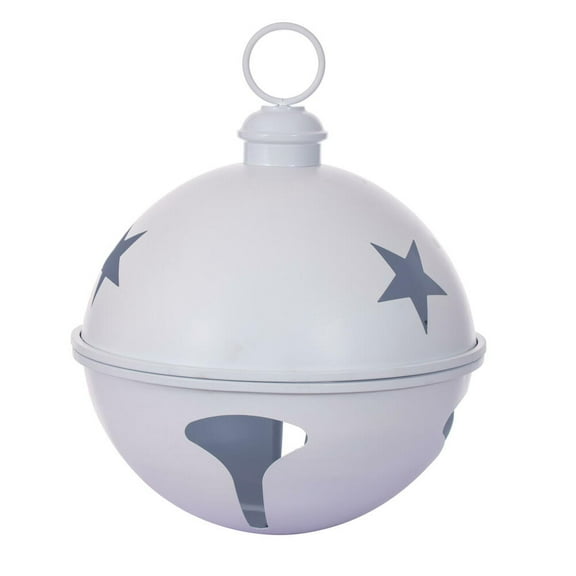 18" White Iron Bell Ornament