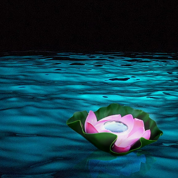 Matoen Solar Floating Pool Lights, Flower Pad Pond Light LED Flower Lamp,Solar Multicolor Fun Pool Accessories for Pool Outdoor Swimming Gifts