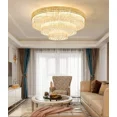 thumbnail image 6 of LUOLAX 31.5" Modern K9 Crystal Chandelier Flush Mount LED Ceiling Light Pendant Fixture, 6 of 12