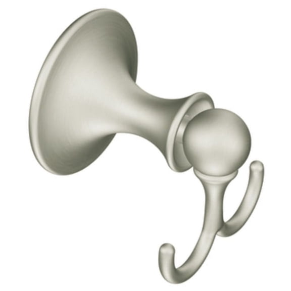 Moen Lounge Brushed Nickel Double Robe Hook