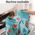thumbnail image 5 of Pioneer Flower Floral Print Pattern Bathroom Rugs Mat, Non Slip Microfiber Bathroom Rug with Rubber Backing, Soft Mats for Bathroom Floor Tub Shower, 20"x32", 5 of 5