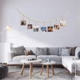 thumbnail image 4 of 3 Pieces Wall Hanging Photo Display Decor, Boho Wooden Beads Garland Collage Photo Frame with 7 Clips for , Office, 4 of 5
