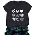 thumbnail image 4 of Fvwitlyh T-Shirt Personnalisé Femme Décontracté Doux Saint-Valentin Simple T-Shirt Imprimé Confortable Manches Courtes Couple Col Rond Haut Noir,m, 4 of 5